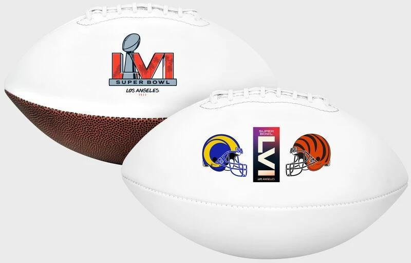 Rawlings Discount ● Super Bowl 56 Bengals Vs Rams Full Size Dueling Football 3 Rawlings Discount ● Super Bowl 56 Bengals Vs Rams Full Size Dueling Football